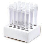 Pack of 25 Polystyrene Test Tubes with Caps