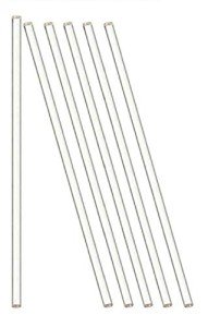 Set of 6 Round Tip Glass Stirring Rods