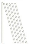 Set of 6 Round Tip Glass Stirring Rods