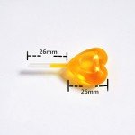 100 Clear Disposable Heart Shape Jam Straws