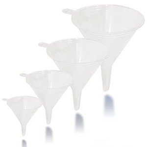 4-Piece Food-Grade Plastic Funnel Set