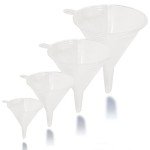 4-Piece Food-Grade Plastic Funnel Set