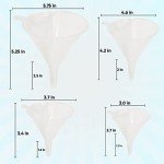 4-Piece Food-Grade Plastic Funnel Set