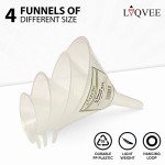 4-Piece Food-Grade Plastic Funnel Set