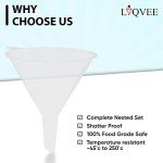 4-Piece Food-Grade Plastic Funnel Set