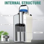 6L Liquid Nitrogen Container with 6 Canisters