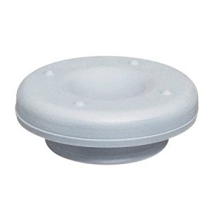 Wheaton 20mm Gray Rubber Straight Plug Stoppers