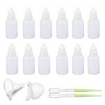 12PC White 3ML Squeezable Dropper Bottles