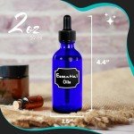 24 Pack Blue 2 Oz Glass Dropper Bottles