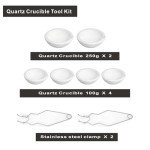 8-Piece Ceramic Crucible Kit for Metal Casting