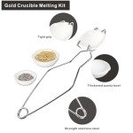 8-Piece Ceramic Crucible Kit for Metal Casting