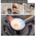 8-Piece Ceramic Crucible Kit for Metal Casting