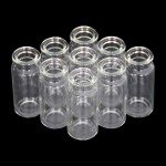 10ml Clear Glass Vials with Flip Caps - 100 Pack
