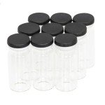 10ml Clear Glass Vials with Flip Caps - 100 Pack