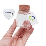 Clear Glass Vials with Cork Stopper - 2pcs