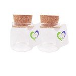 Clear Glass Vials with Cork Stopper - 2pcs
