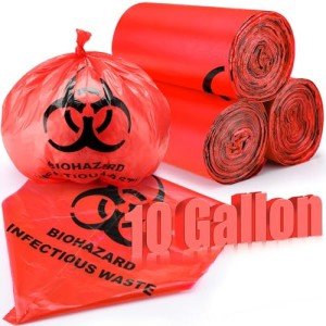 200 Pack Biohazard Waste Bags for Safe Disposal