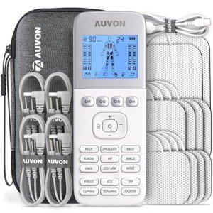 AUVON 4-Output TENS Muscle Stimulator with Case