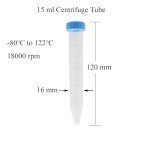50 Pcs Centrifuge Tubes & Test Tube Rack
