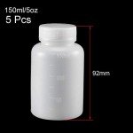 Plastic Lab Chemical Reagent Bottles, 150ml, 5pcs