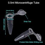 0.5ml Microcentrifuge Tubes, 2000PCS with Lids