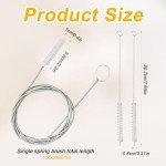Flexible Drain Cleaning Straw & Spring Brush Set