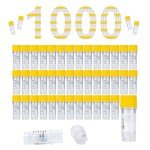 CryoKING 1000Pcs 0.5ml Cryogenic Vials with Caps
