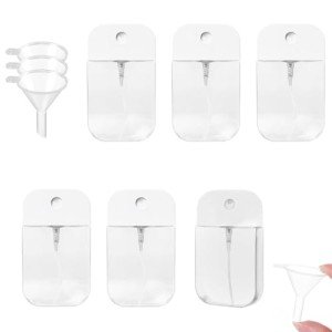 6-Pack 50ML Clear Spray Bottles with Funnels