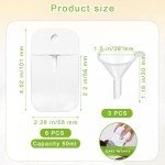6-Pack 50ML Clear Spray Bottles with Funnels