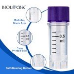 CryoKING 1000Pcs 0.5ml Cryogenic Vials with Caps
