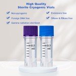 CryoKING 1000Pcs 0.5ml Cryogenic Vials with Caps