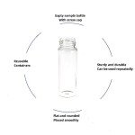 25 Pack 30ML Clear Glass Vials with Caps