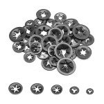 50 Pcs Steel Internal Tooth Locking Washers Set