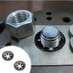 50 Pcs Steel Internal Tooth Locking Washers Set