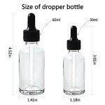 48 Pack 2oz Clear Glass Dropper Bottles