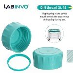 Set of 4 Aqua Blue Glass Storage Bottles, 250ml