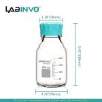 Set of 4 Aqua Blue Glass Storage Bottles, 250ml