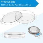200 Pack 90mm Sterile Plastic Petri Dishes