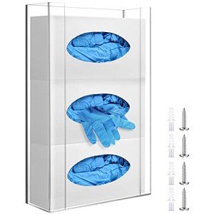 Wall Mounted Acrylic Glove Box Holder Dispenser