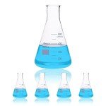 Maccx 500ml Narrow-Mouth Glass Erlenmeyer Flask - 4 Pack