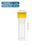 PATIKIL 1mL Plastic Cryogenic Vials - 36 Pack
