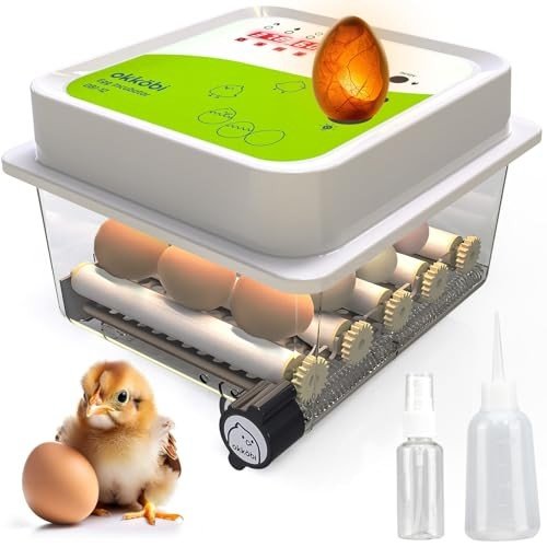 12-Egg Incubator with Auto Turning & Humidity Control