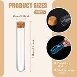 200 Glass Test Tubes with Cork Stoppers - 25x140mm