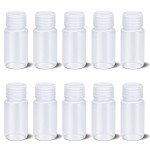 10 Plastic Reagent Bottles with Screw Caps
