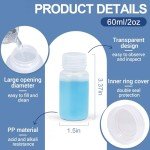 10 Plastic Reagent Bottles with Screw Caps