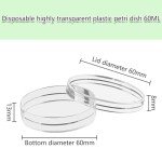 Transparent 60mm Petri Dishes with Lids - 20 Pack