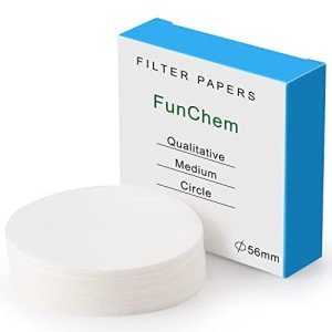 FunChem 56mm Cellulose Filter Paper Circles - 100 Pack