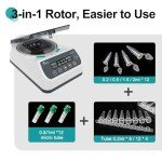 High-Speed Microcentrifuge with 3-in-1 Rotor