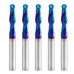 CNC Router Bits 1/4" Carbide Ball Nose Set