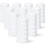 50 Pcs White 38 mm Plastic Bottle Caps